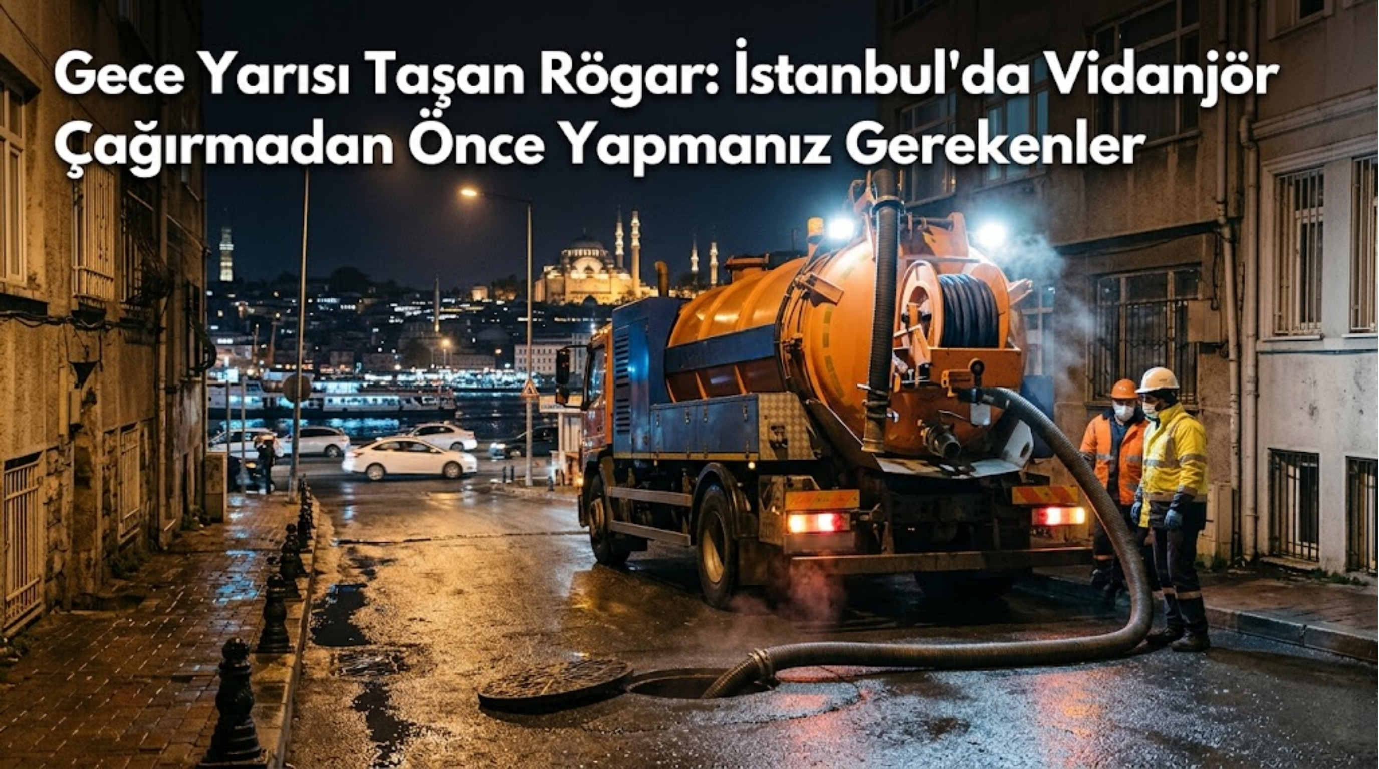 İstanbul gece yarısı rögar taşması acil müdahale ve vidanjör hizmeti